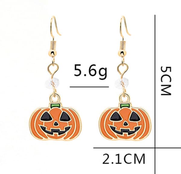 Halloween øreringe med græskar Yellow