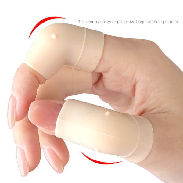 5 stk. hudfargede silikonemassasjefingertutter L