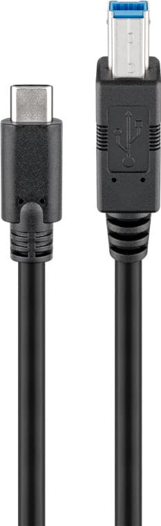 USB-C ™ til USB-B-kabel, 1 m, sort