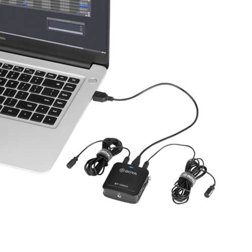 Mikrofon Knaphuls BY-DM20 2-Kanals USB-C/Lightning 2m.