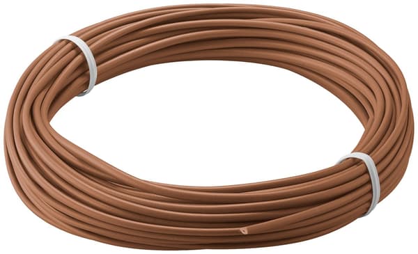 Koppartråd isolerad, 10 m, brun