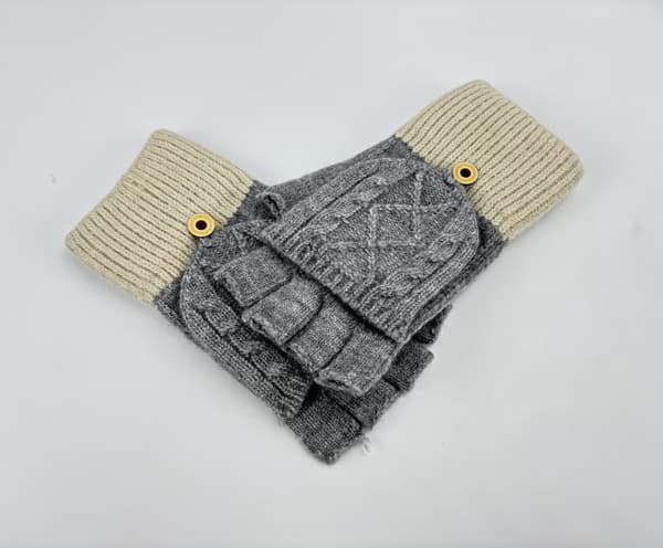 Cabrioletvantar - Varma och mysiga vinterhandskar Grey