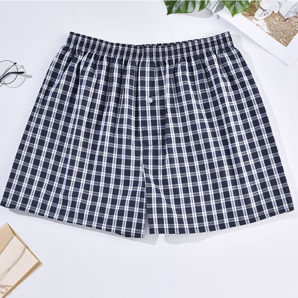 Lös boxershorts i vävd bomull för män 5-pack S