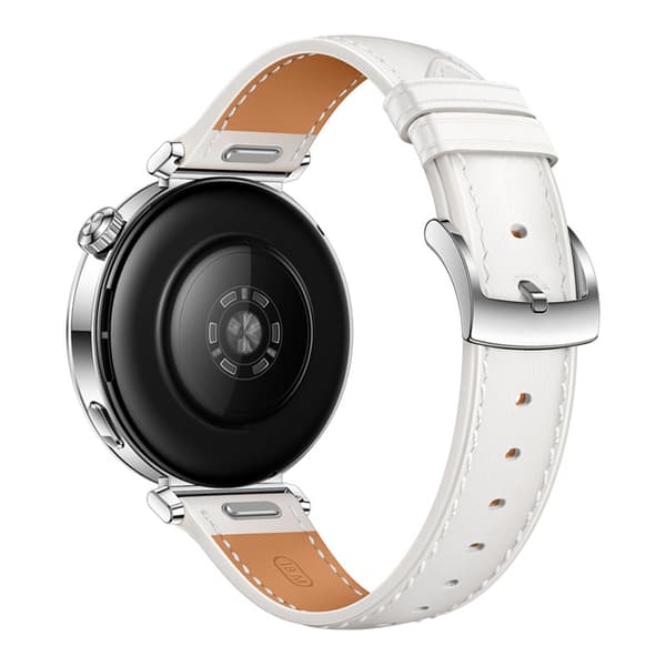 Urrem i læder til Huawei Watch GT5 - 18MM White + Gold