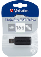 PinStripe USB Flash drive 16GB USB 3.0 retractable connector
