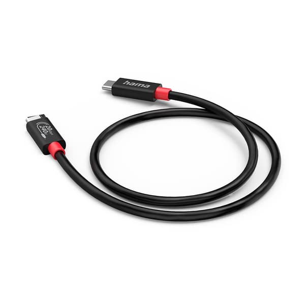 Kabel USB-C USB 4.0 Gen2 20 Gbit/s 240W 2.0m Sort