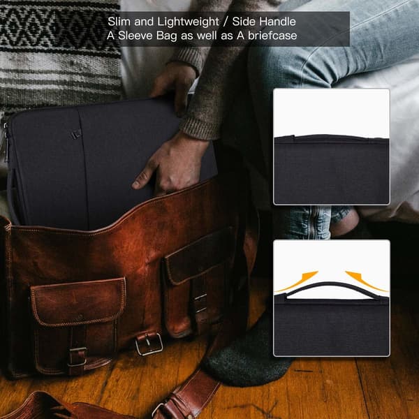 Laptoptaske 13,3 tommer kanvas Black