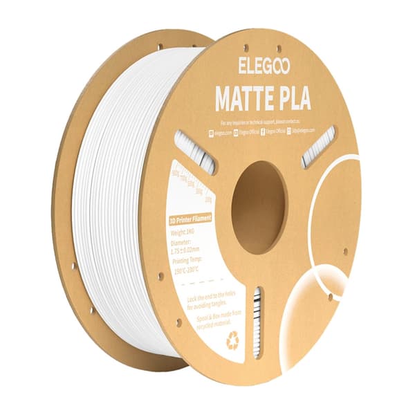 PLA Matte ELEGOO -filamentti (valkoinen)