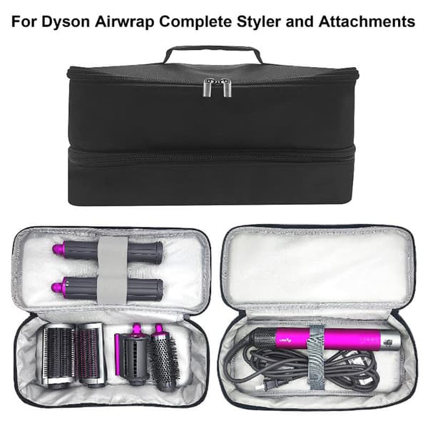 Dyson oppbevaringspose for hårføner med doble lag Black