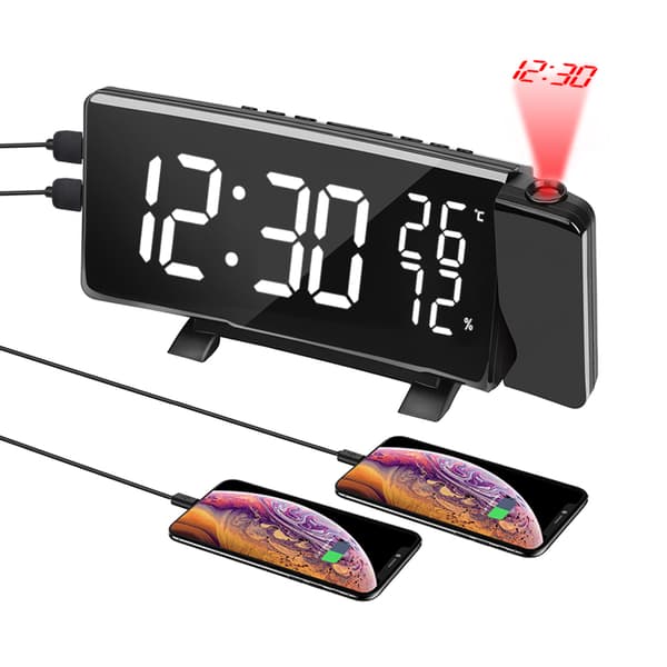 Multifunksjonell projeksjonsvekkerklokke