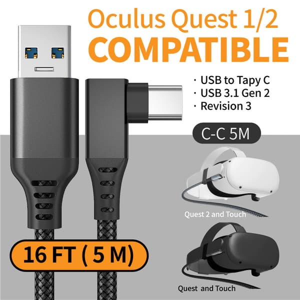 Link-kabel Oculus Quest 2 USB-C / USB-A 5 m