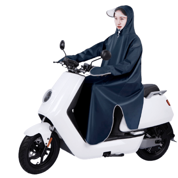 Vedenpitävä sadeponcho hihoilla Blue