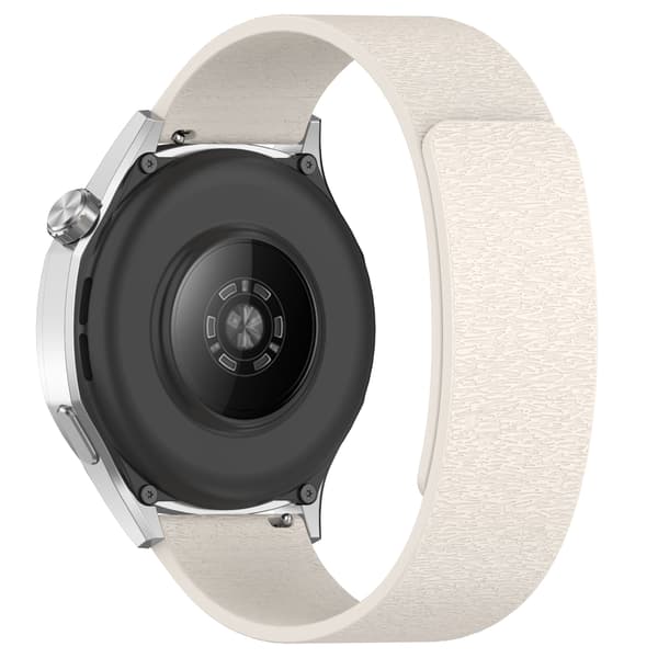 Cloud Wood Grain Silicone Magnetic Strap White 20 mm