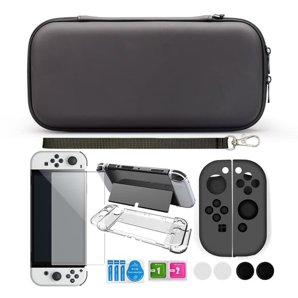 Deksel til Switch OLED med tilbehør, 9 deler Black