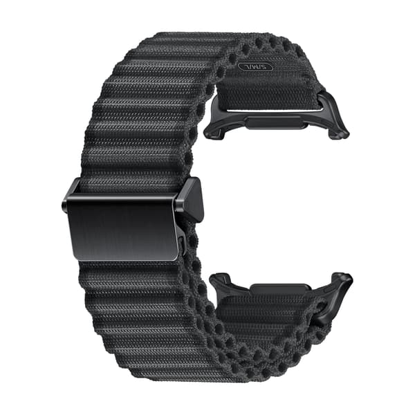 Militærgrøn nylonurrem til Samsung Galaxy Watch Black