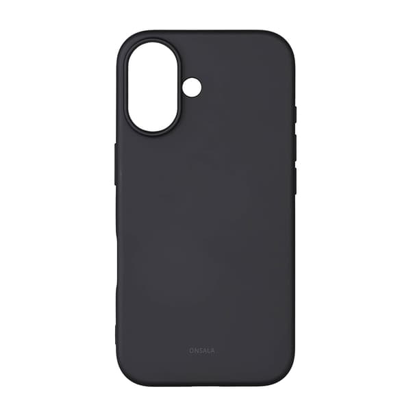 Mobildeksel med silikonfølelse Black - iPhone 16
