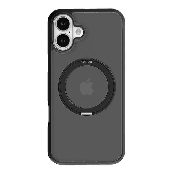 Torras Ostand Pro Cover til iPhone 16 (sort)