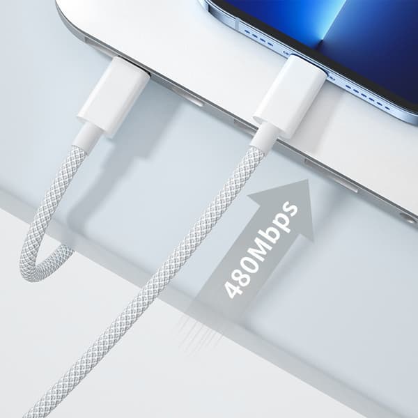 2m USB C till C-Kabel, 2-pack Black