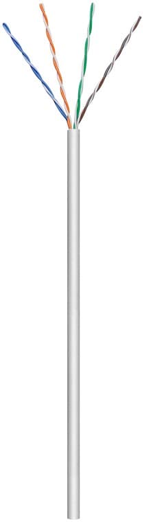 CAT 5e nettverkskabel, U/UTP, grå