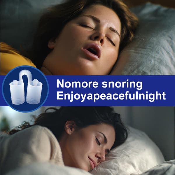 Anti-snarkring Näsklämma mot snarkning 4-pack Transparent