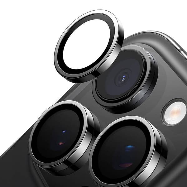 Lensguard kameraglass for iPhone 16 Pro (svart)