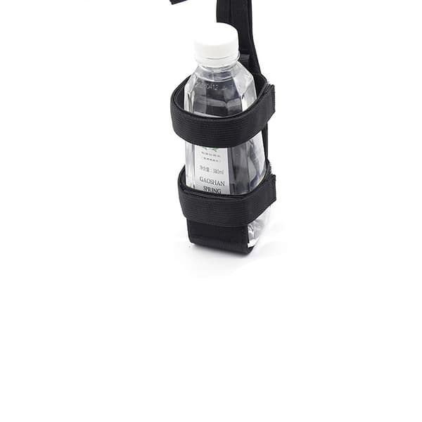 Tactical Adjustable Water Bottle Pouch - Black Nylon