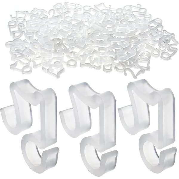 50-pack utomhuskrokar för ljusslingor Transparent