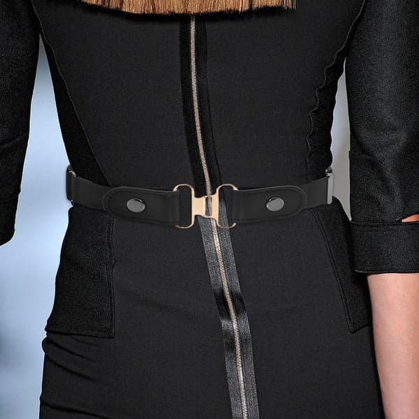 Elastisk bælte uden spænde 4-pak Black/DarkBlue/White/Brown
