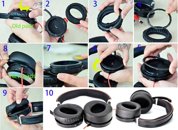 Ørepuder til Jabra Evolve 80 UC 1 par Black