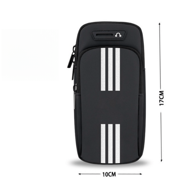 PU Löparmband för Mobiler Black