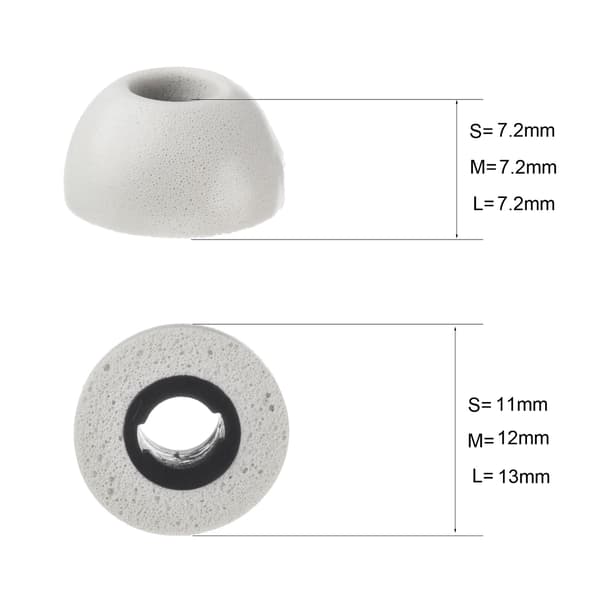 Erstatningsørespidser med Memory Foam til Samsung Galaxy Buds Pro Grey