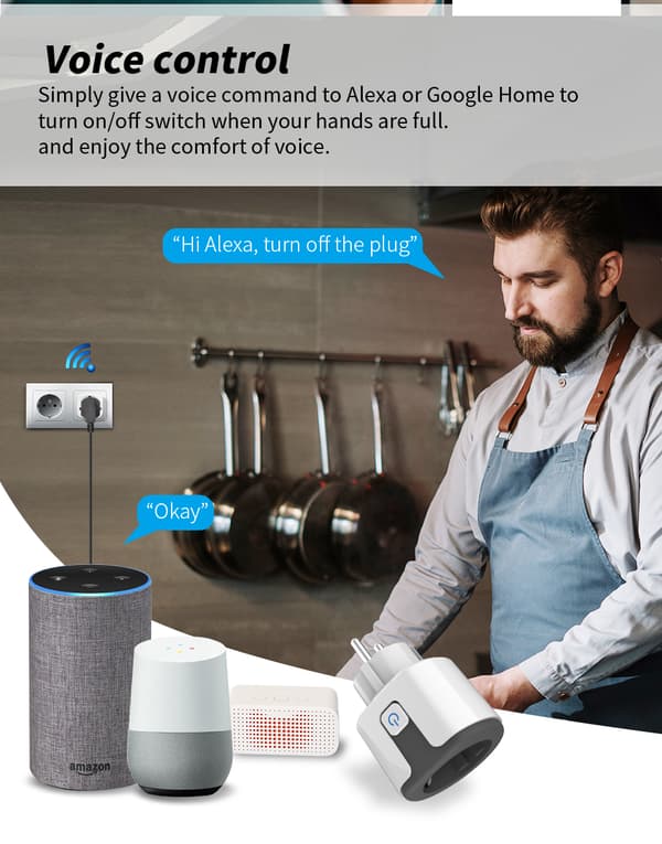 Smart Plug EU Standard Zigbee från Tuya 16A
