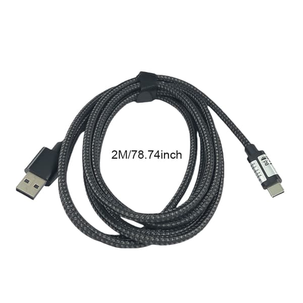 USB 2.0 til USB C-kabel 3A hurtiglading Black 2 m