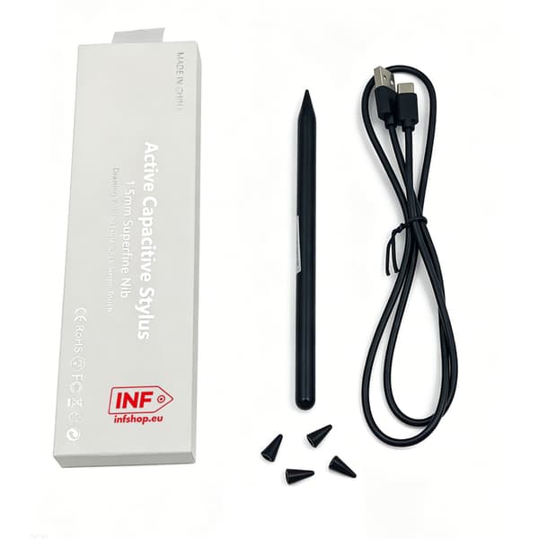 Stylus-kynä iPadille (2018 ja uudemmat) USB-C Black iPad