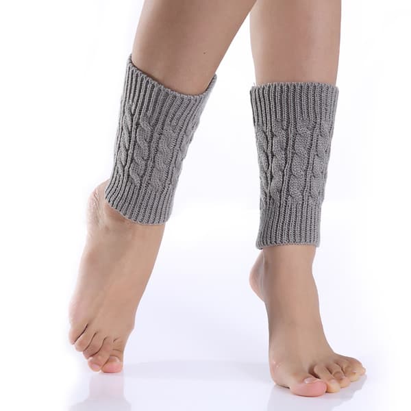 Kabelstickade Korta Benvärmare Grey