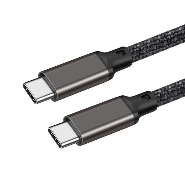 2M USB-C til USB-C hurtigladekabel – svart Titanium 2 m