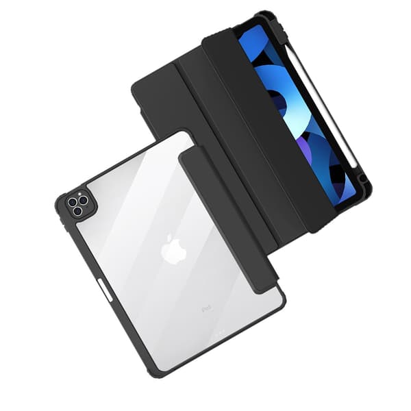 Støtsikkert akryl-deksel for iPad 9.7" med pennholder