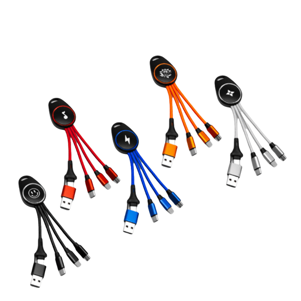 LED 5-in-1-avainnippu datakaapelilla Blue