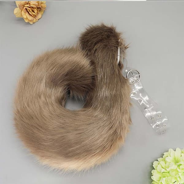 Ruskea pehmolelu orava Chitty Tail Cosplay asu ja asusteet