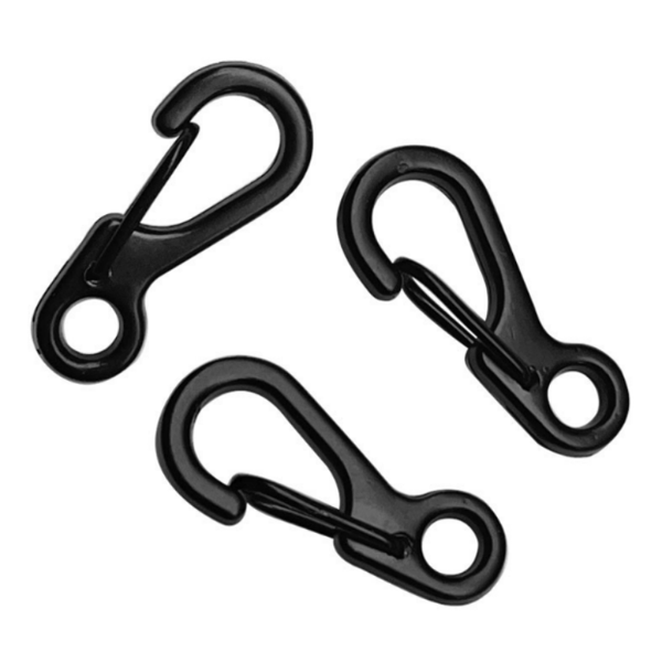 3-Pack Mini Tactical Buckle Nyckelring, Aluminiumlegering Karbinhake