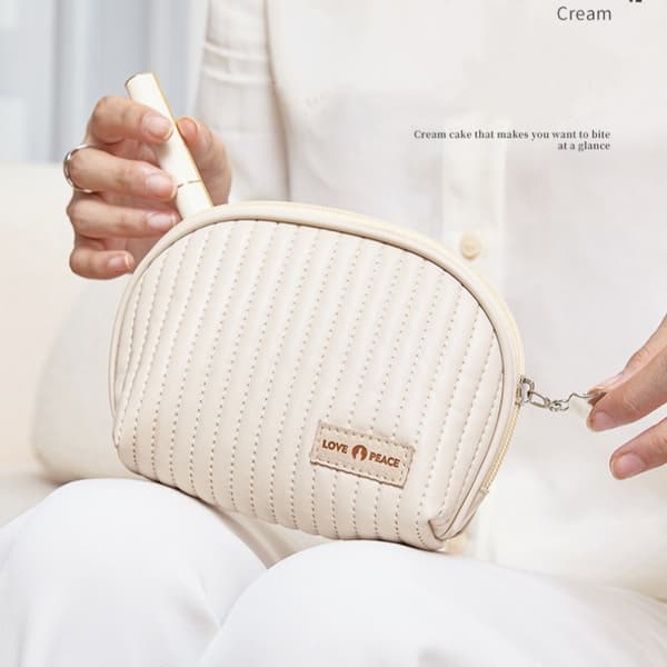 Bærbar vandtæt makeuptaske Beige