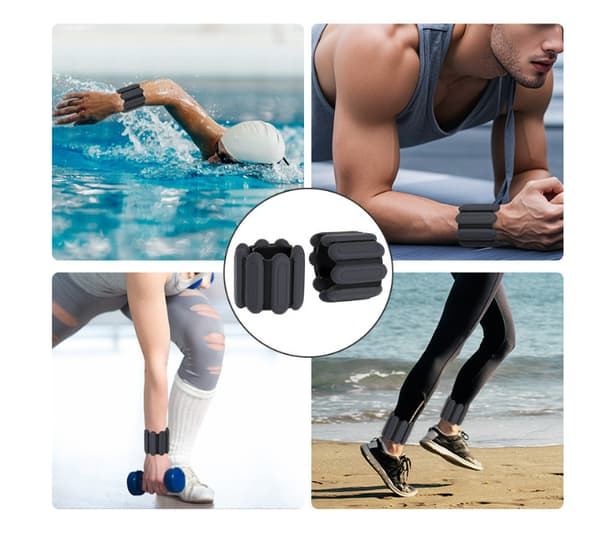 Silikonviktade armband (2 lbs par) för träning