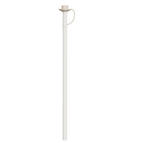 Silikonsugrör med Lock & 1 Rengöringsborste, 6-pack