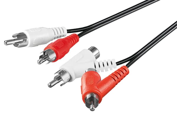 Stereoliitäntäkaapeli, RCA läpiviennillä