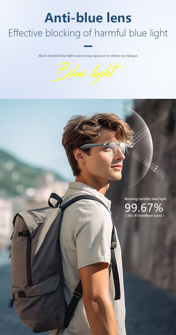 Smarte berørings Bluetooth-briller med oversettelse