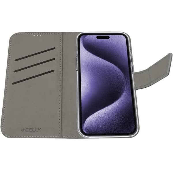 Wally Wallet Case iPhone 16 Pro Max Musta