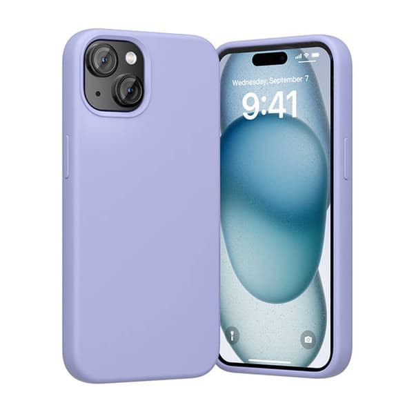 Vention KUFV0-20 silikondeksel til iPhone 15 Plus (lilla)