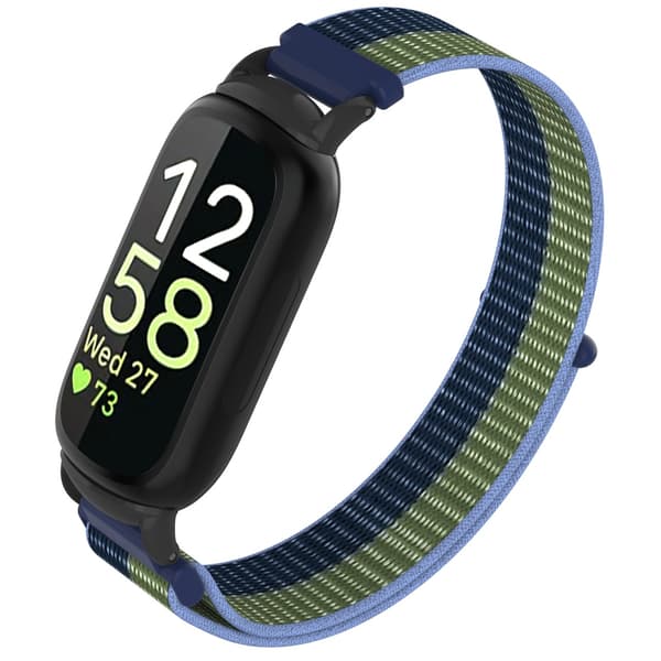 Nylon Loop Hook and Loop Rem Kompatibel med Fitbit Inspire 3 - Fås i Flere Farver MultiColor