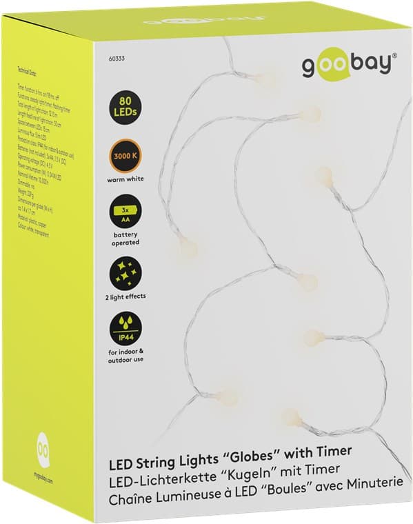 80 LED lysstreng "Balls"