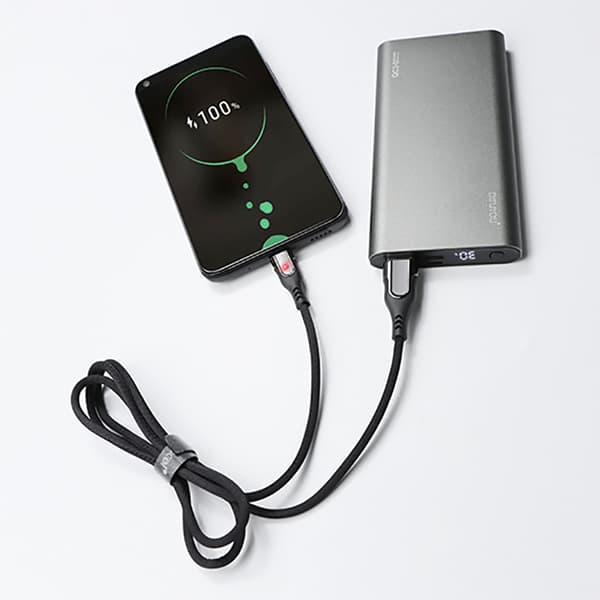 USB-C snabbladdningskabel 1 meter Black 1.2 m